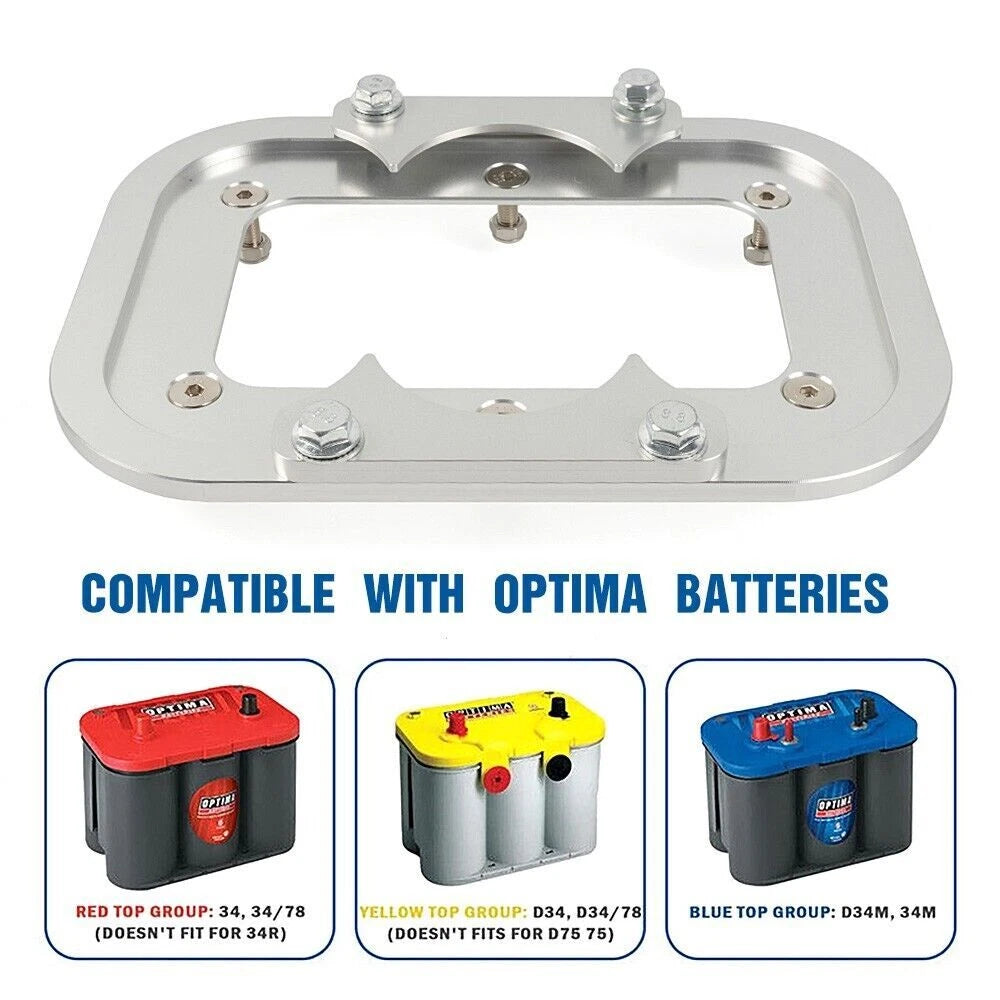Billet Aluminum Battery Relocation Tray for Optima 34/78