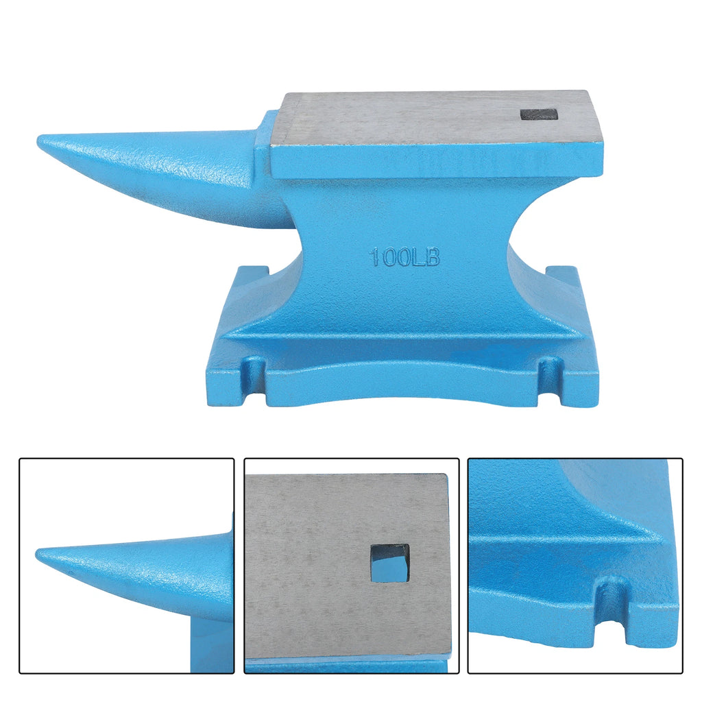 Single Horn Anvil for Blacksmithing (99 lbs)