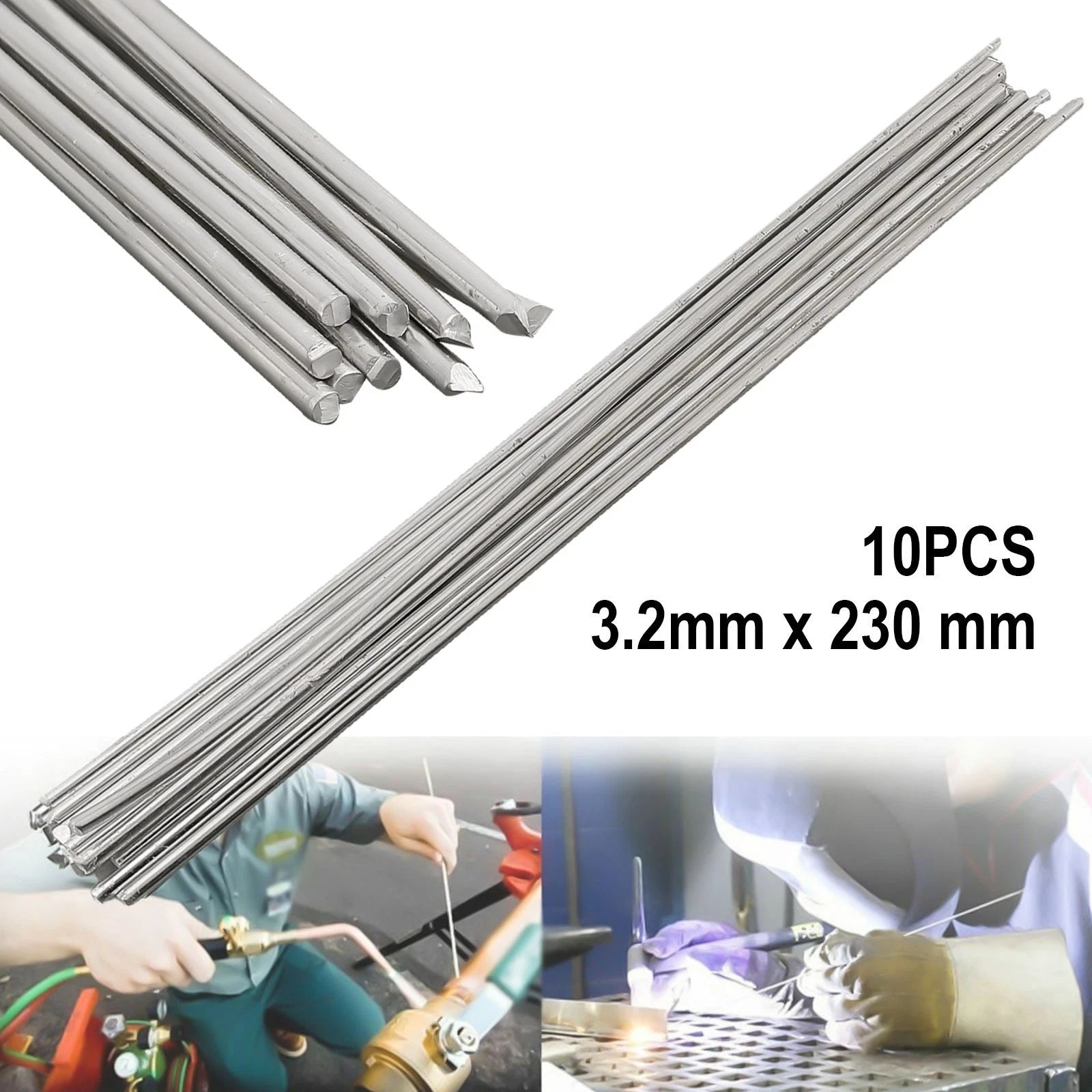 10Pcs Flux Cored Aluminium Welding Rods for Easy Soldering