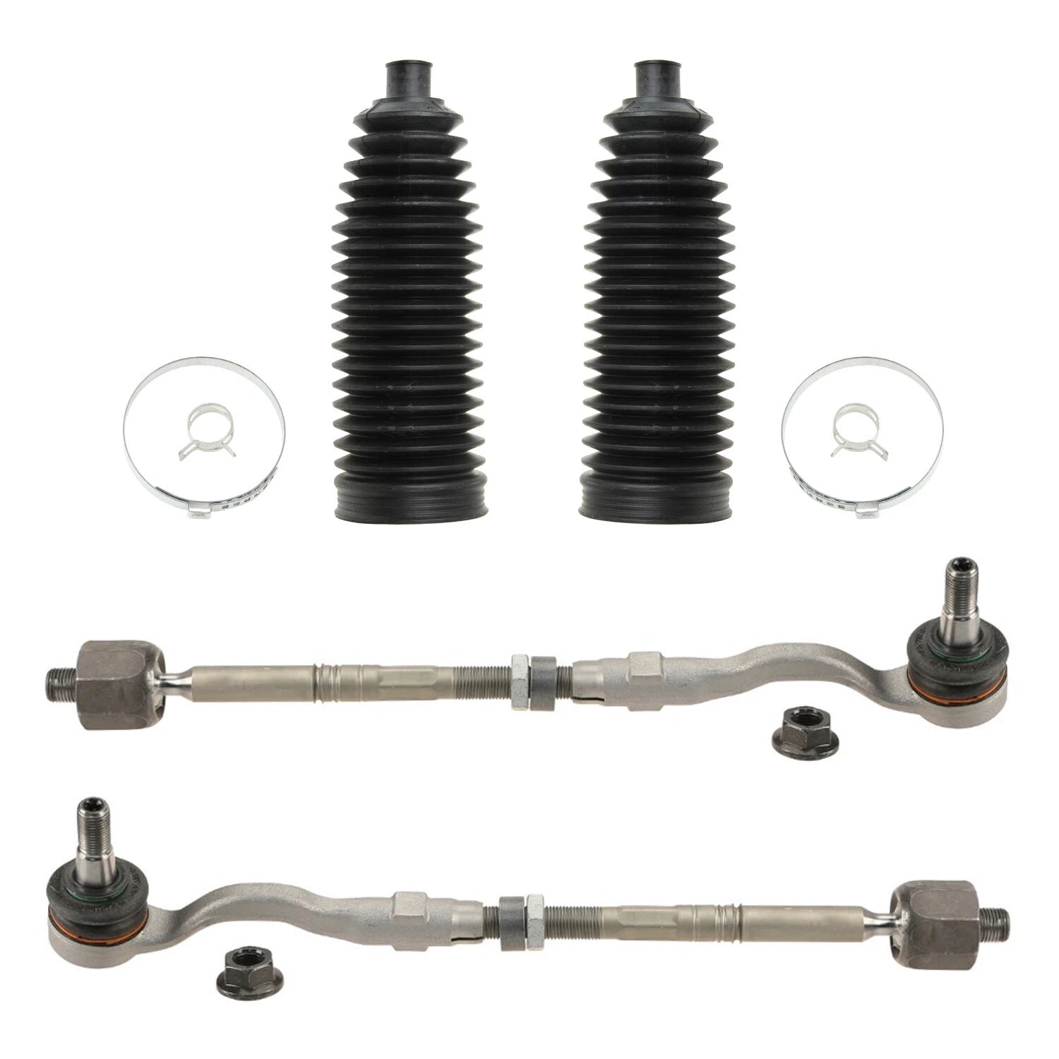 Set of 4 Steering Tie Rods & Rack Pinion Bellows Kit for BMW F25 F26 (2011–2017)