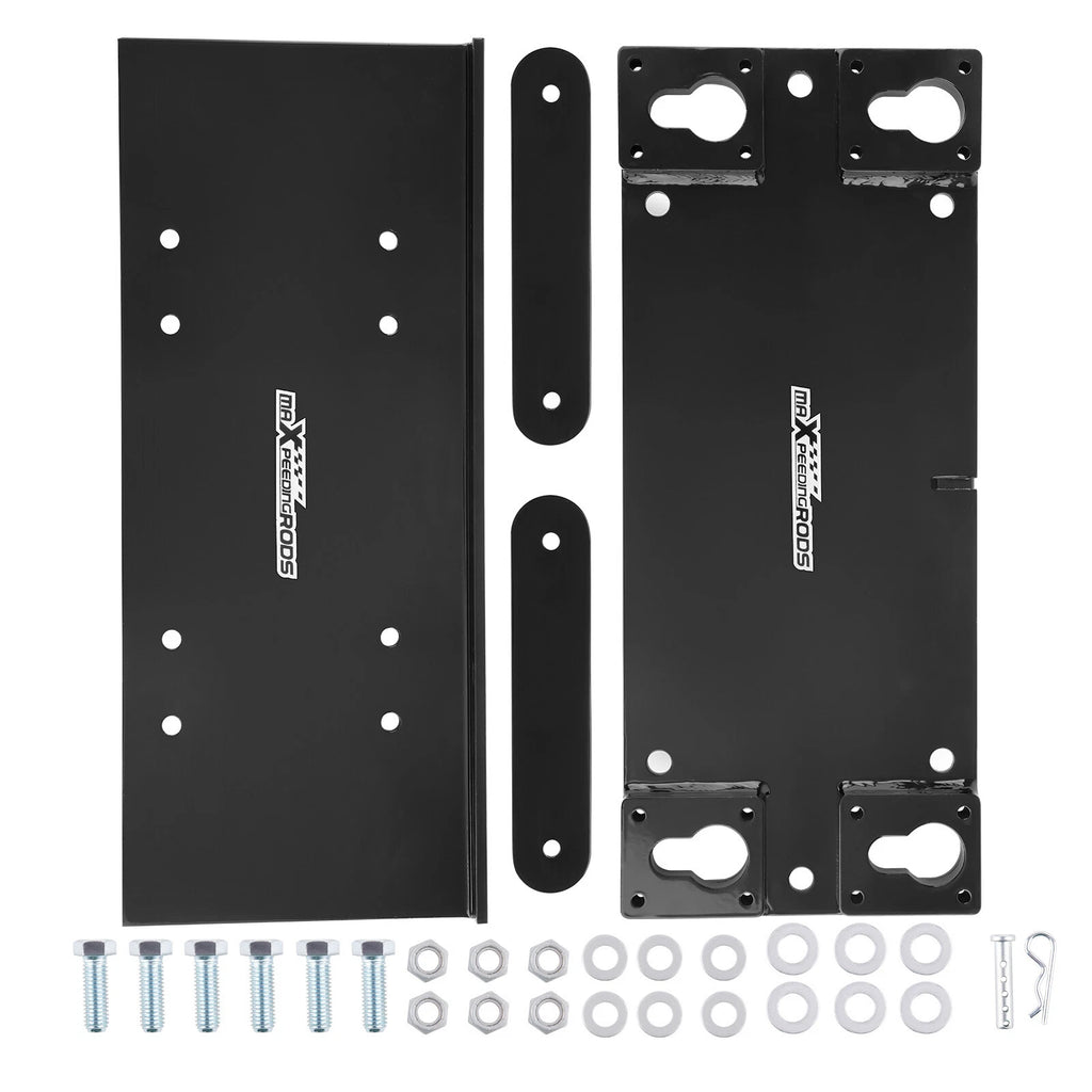 Winch Mount Plate Kit for Trailer Floor 10k lbs (Satin Black Powder Coated)