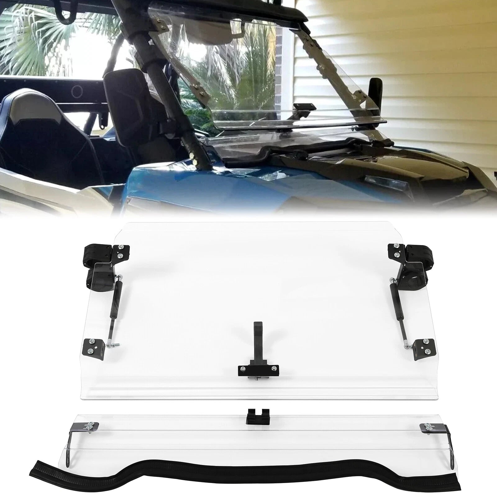 Full Flip Up Split Windshield for Polaris RZR XP 1000 / S4 / S RZR 900 (2014–2018)