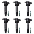 Set of 6 Ignition Coils & NGK Spark Plugs for Azera Sedona Sorento V6
