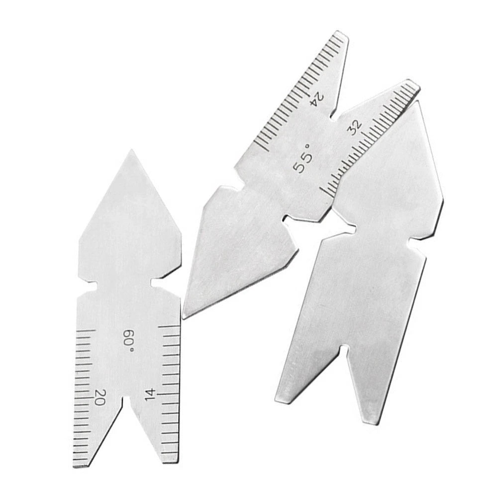 3Pcs Stainless Steel Gauges for Accurate Pitch Measurement