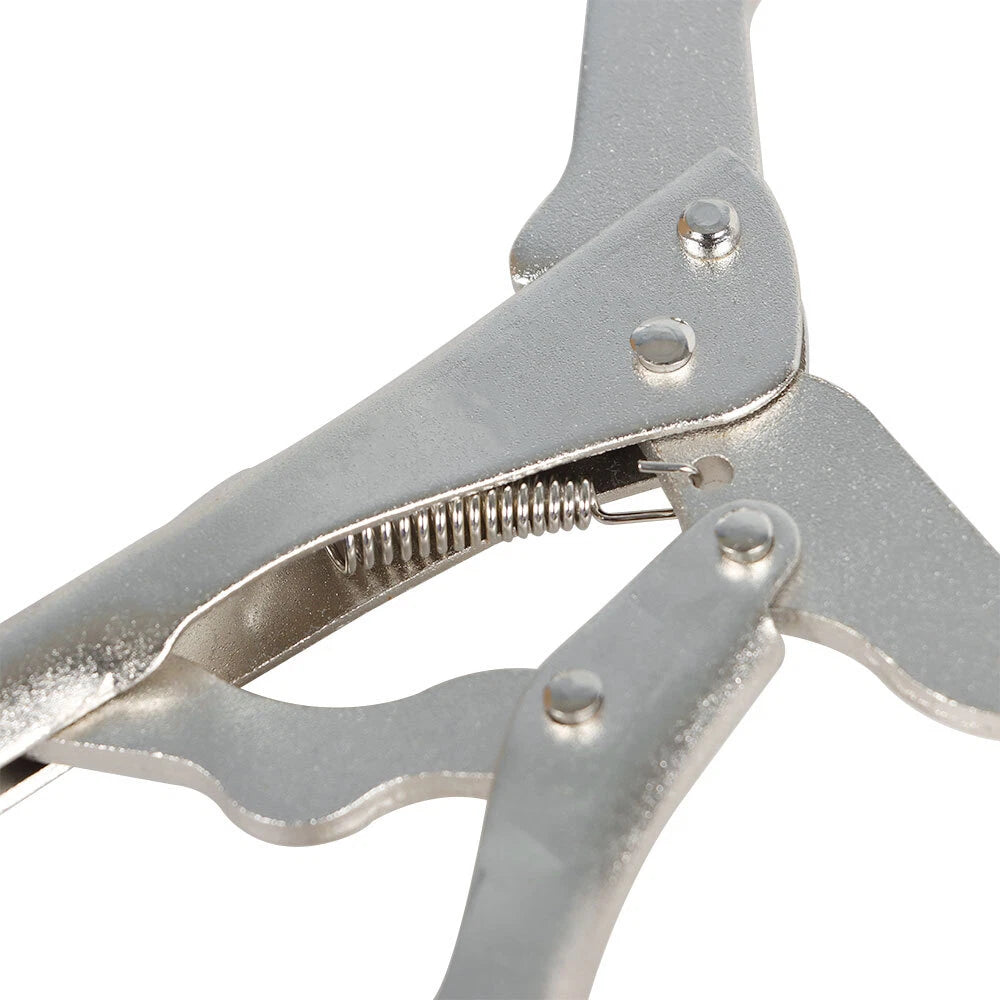 Set of 5 Locking C-Clamp Pliers with Swivel Pad for Automotive Use