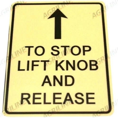 Stop Control Decal for David Brown 770 780 880 885 990 995 996 1210 1212
