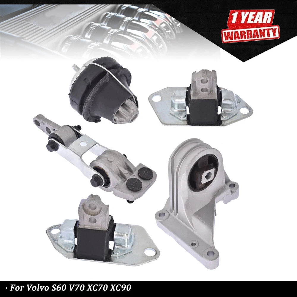 Set of 5 Engine Motor Mount Torque Rod Stabilizer Kit for Volvo S60 V70 (2001–2005)