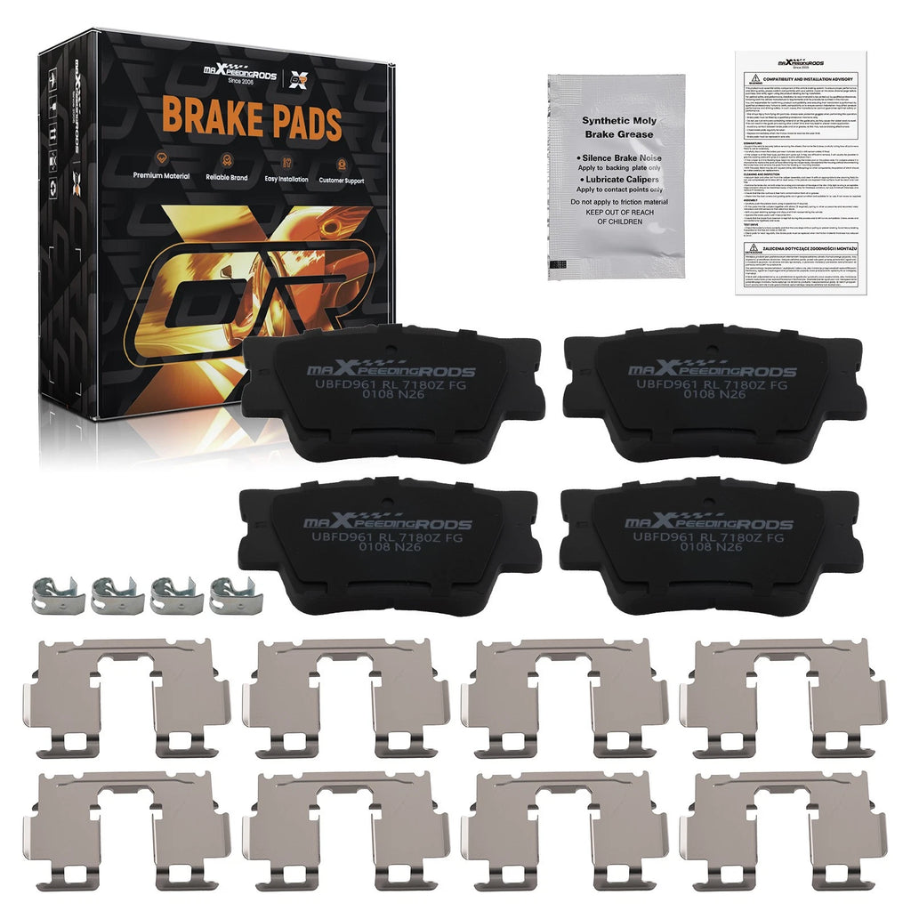 Rear Ceramic Brake Pads Kit for Lexus ES300h ES350 HS250h Toyota Avalon Camry (2013–2020)
