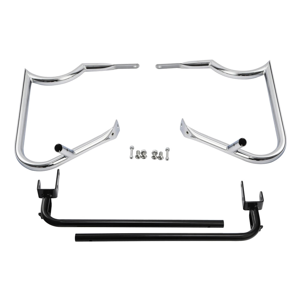 Hard Saddlebag Bracket Guard Bar for Harley Touring Glide (2014–2024) Chrome