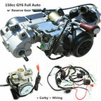 Fully Auto Reverse Gear Engine + Electric Wire Loom Harness + Carby for GY6 150CC