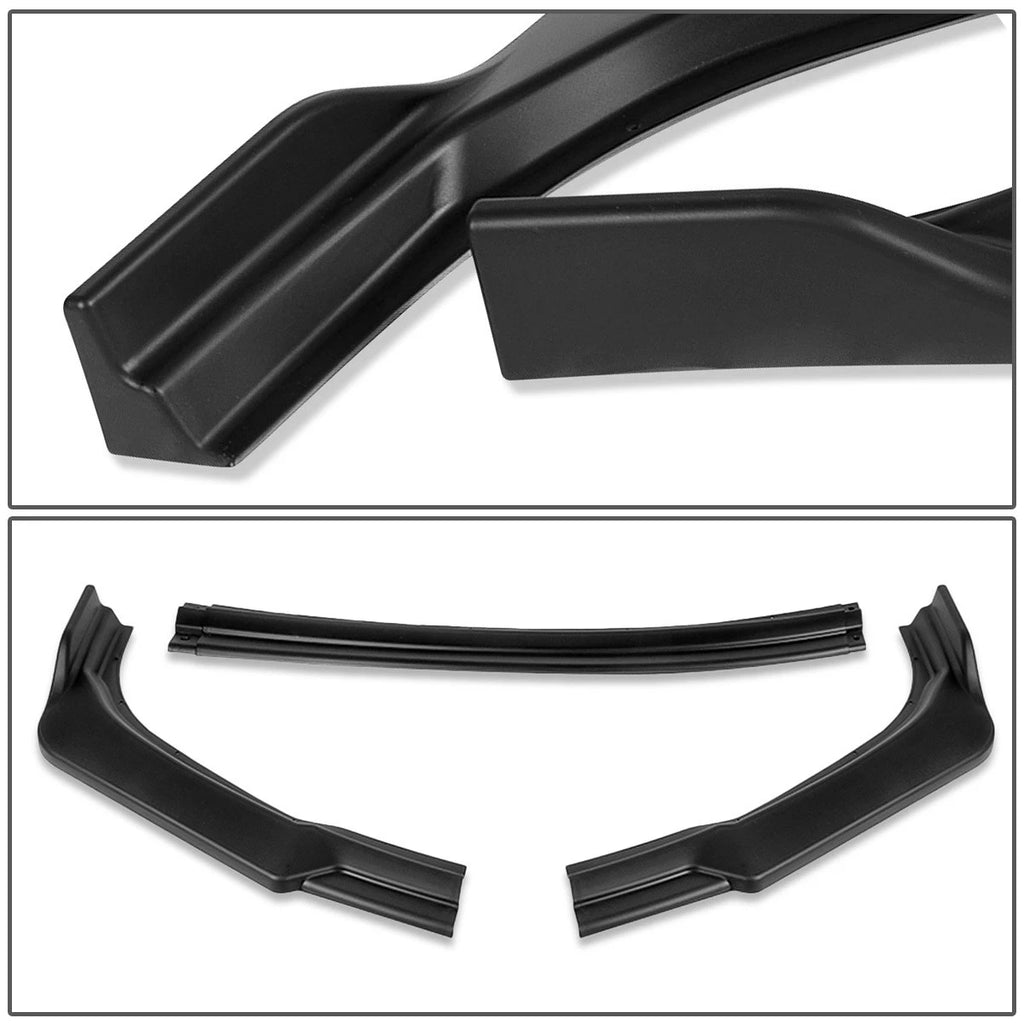 3Pc Front Bumper Lip Splitter for Toyota Sienna (2011–2015) Matte Black