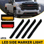 4X Smoked LED Front Rear Side Marker Lights for GMC Sierra 2500 3500HD (2020â2023)