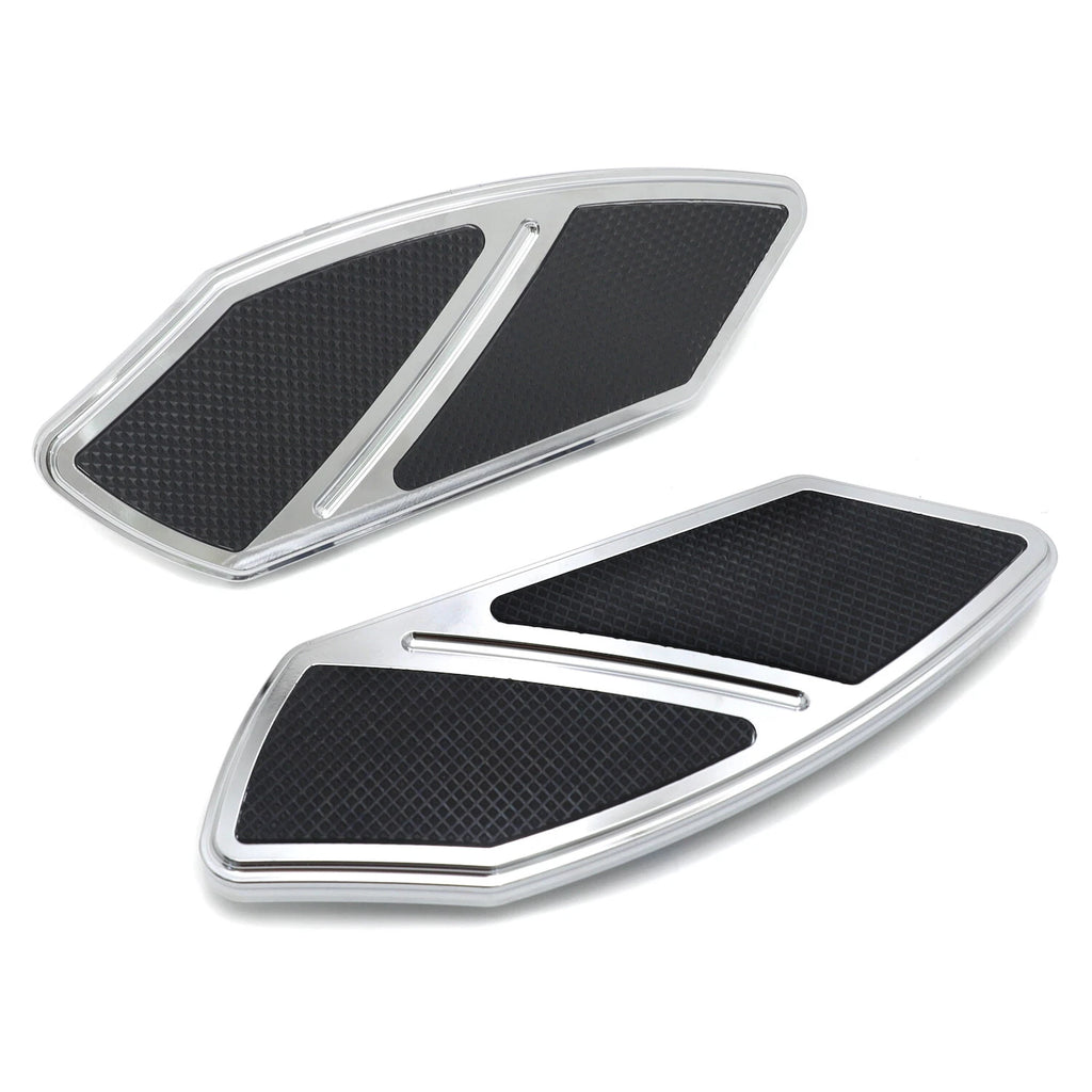 Arc Edge Rear Passenger Foot Board Floorboard for Harley Softail Touring (Chrome)