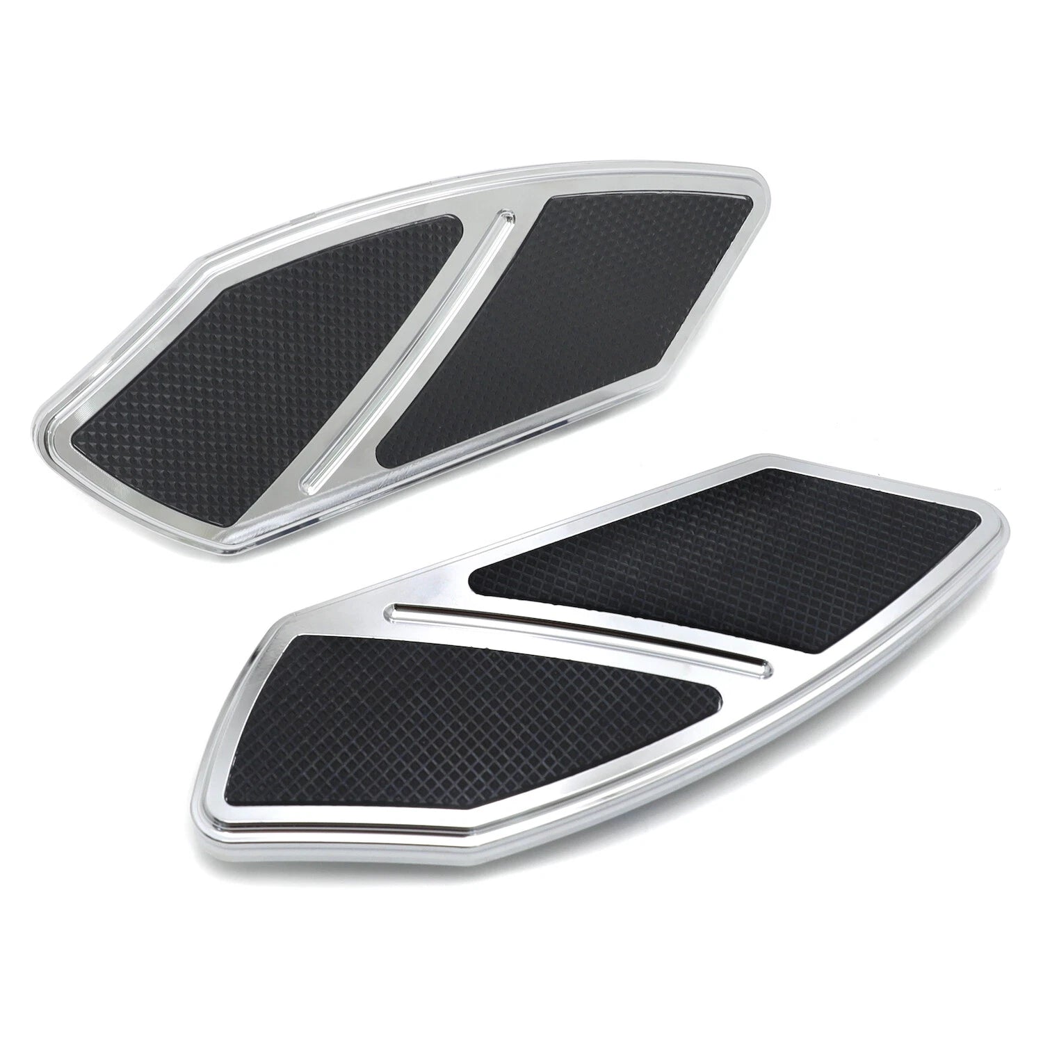 Arc Edge Rear Passenger Foot Board Floorboard for Harley Softail Touring (Chrome)