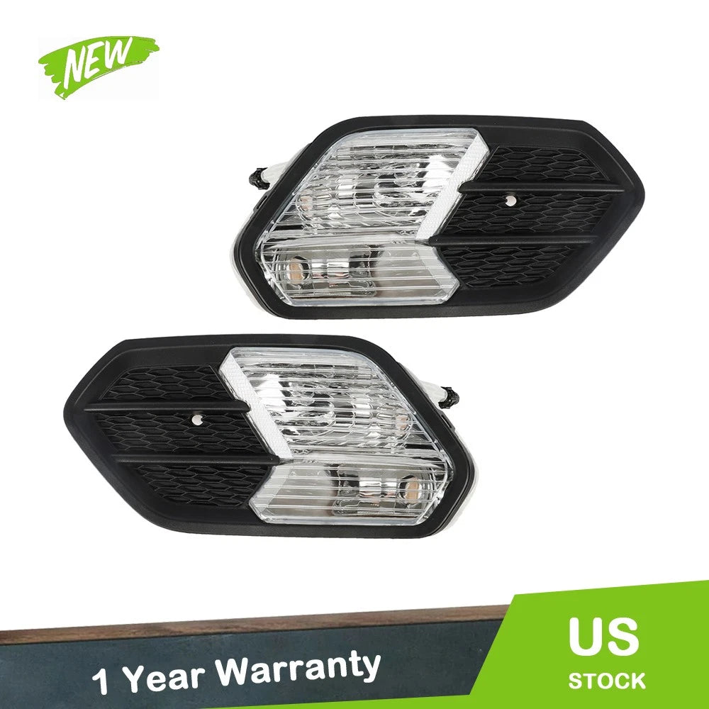 Bumper Fog Lights Set of 2 for Ford Escape (2017–2019) w/Black Cover