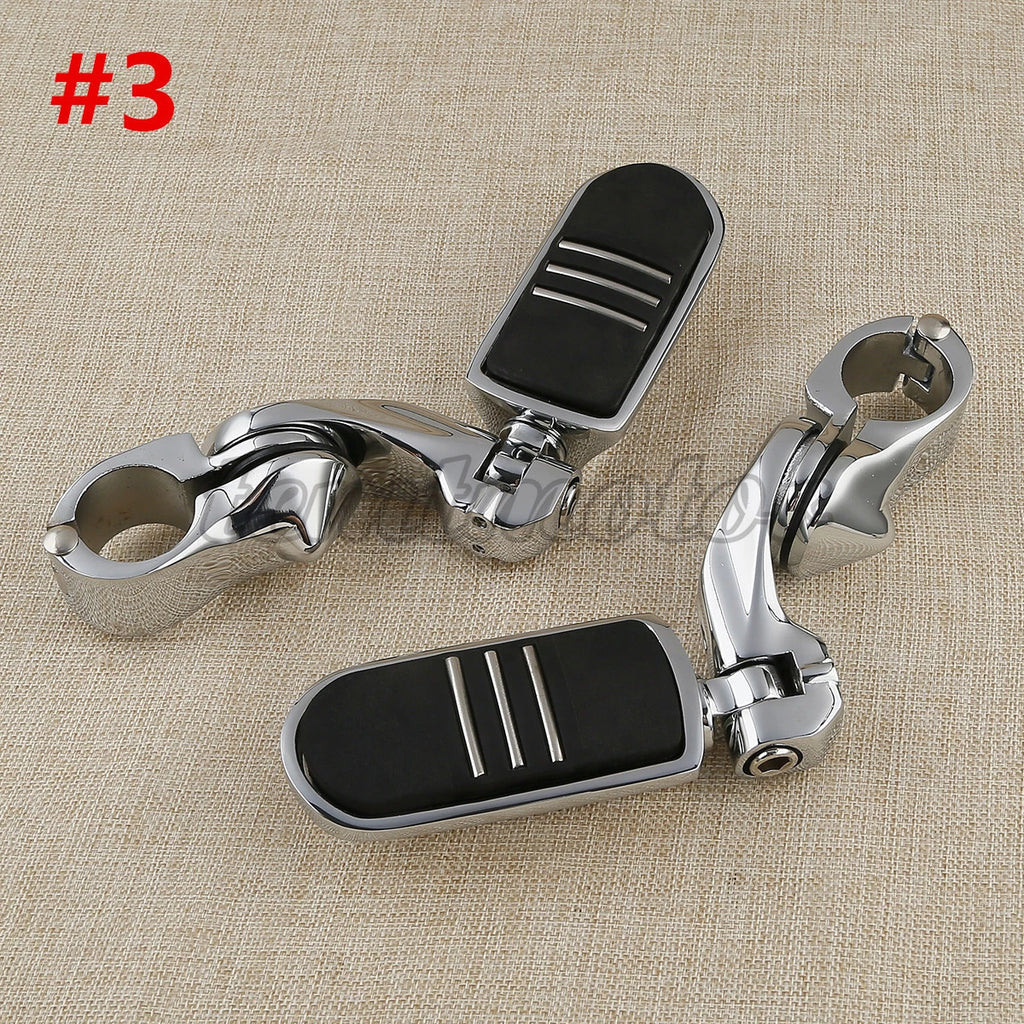 1-1/4" Chrome Highway Short Angled Pegs for Harley (Fitment Specific)