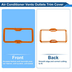 Set of 4 Air Condition Outlet Vent Trim Cover Frames for Ford Bronco (2021–2024) Orange