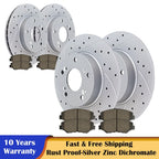 Drilled Rotors and Brake Pads Kit for Honda Civic (2006–2011)
