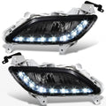 Smoked Lens Fog Light with LED Day Running Lamp & Switch for Hyundai Veloster (2012–2017)