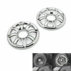 2X Speaker Cover Grill 6" 3D Round for Harley Touring Glide (T9)