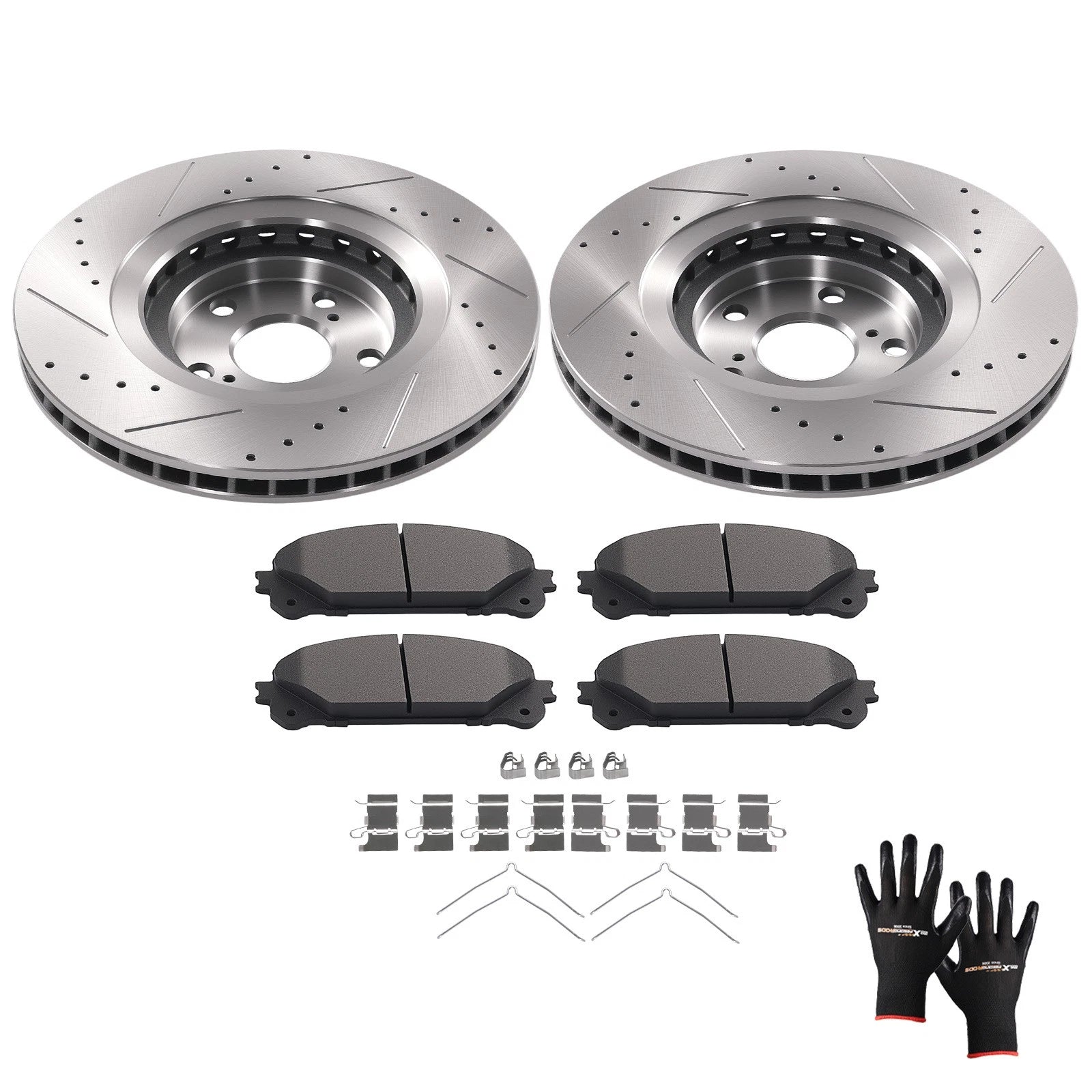 Front Brake Rotors & Pads Kit for Lexus NX300 NX300h (2015–2021)