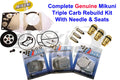 Mikuni Triple Carburetor Rebuild Kit for Yamaha XL XLT 1200 R (1999–2001)