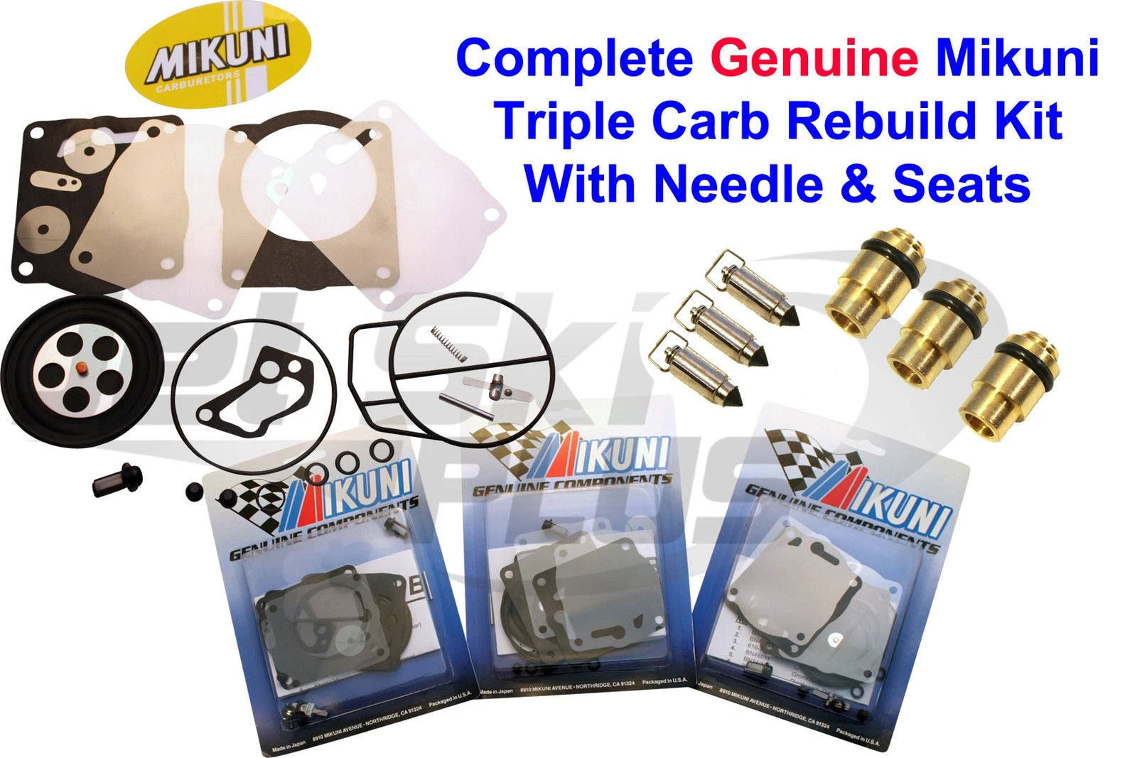 Mikuni Triple Carburetor Rebuild Kit for Yamaha XL XLT 1200 R (1999–2001)