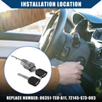 Ignition Switch Door Lock Cylinder for Honda Civic CR-V Element (2001–2011)