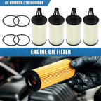 4Pcs Engine Oil Filter No. 2761800009 with O Ring for Mercedes C300 (2015–2019)