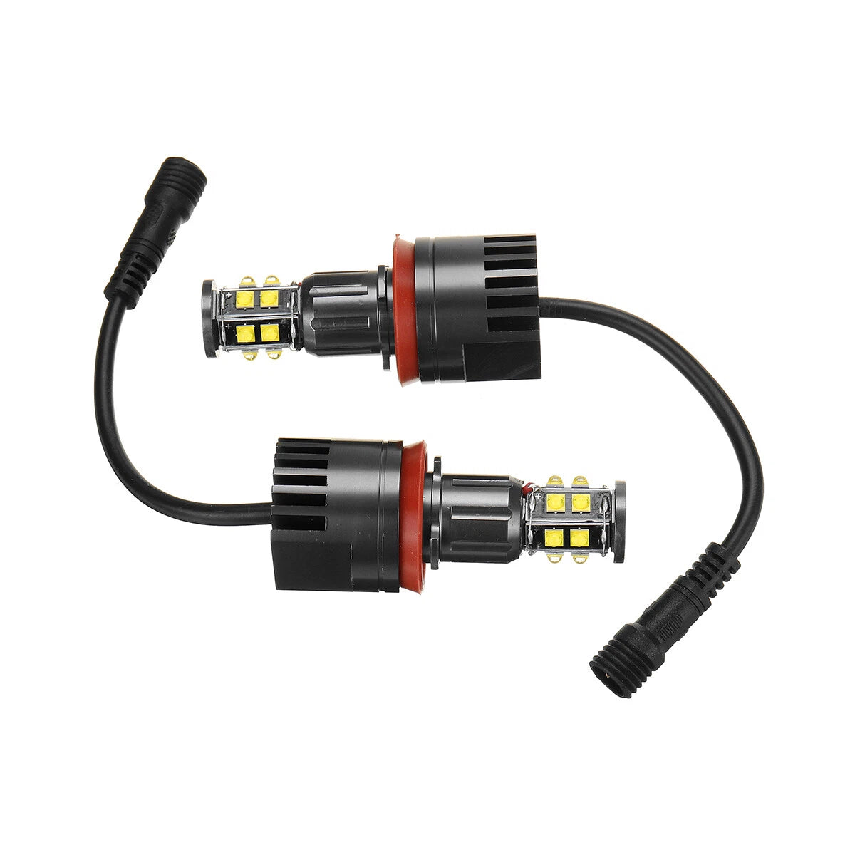 240W H8 LED Angel Eyes Halo Ring Bulbs for BMW E60 E61 E63 E90 E91 (2001–2010)