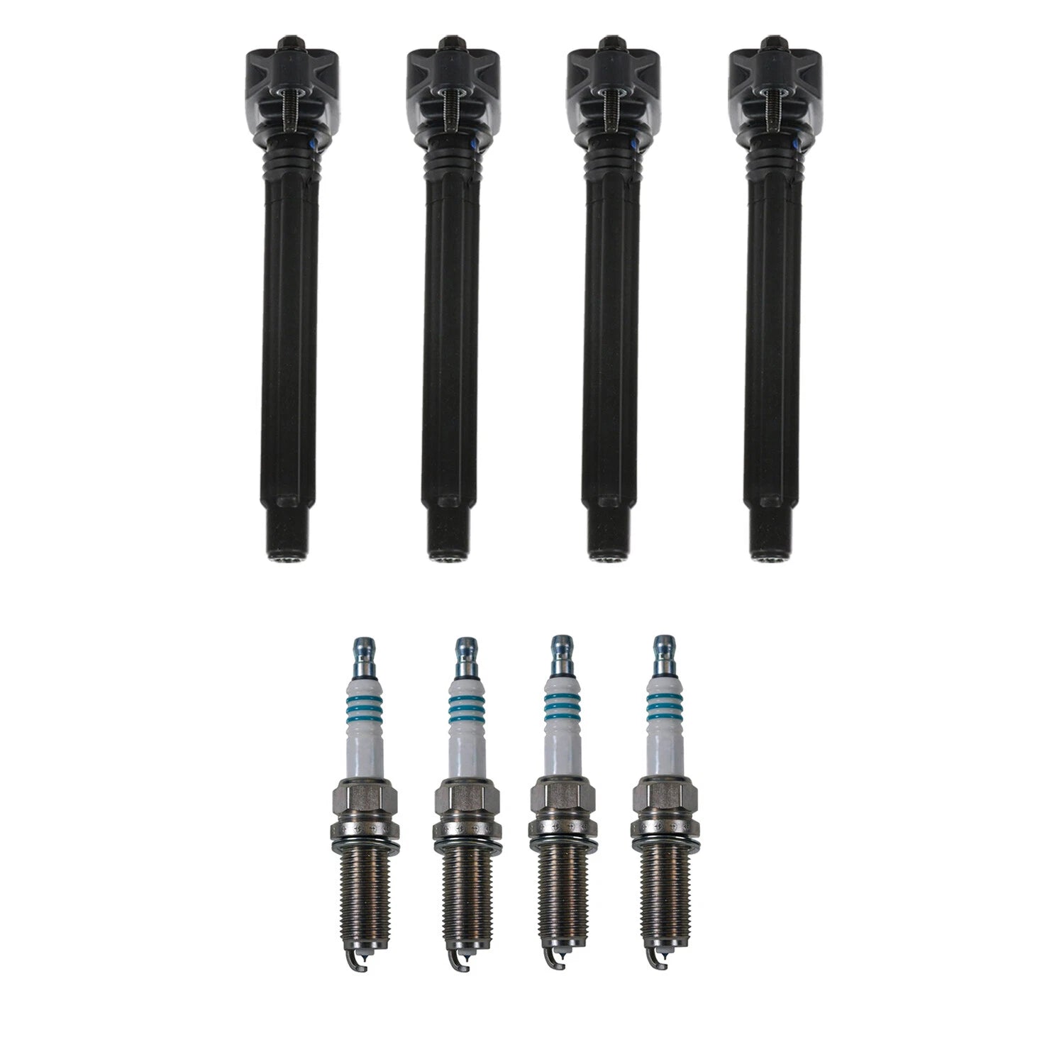 Set of 4 Ignition Coils & 4 Iridium Spark Plugs for Jeep Cherokee (200)