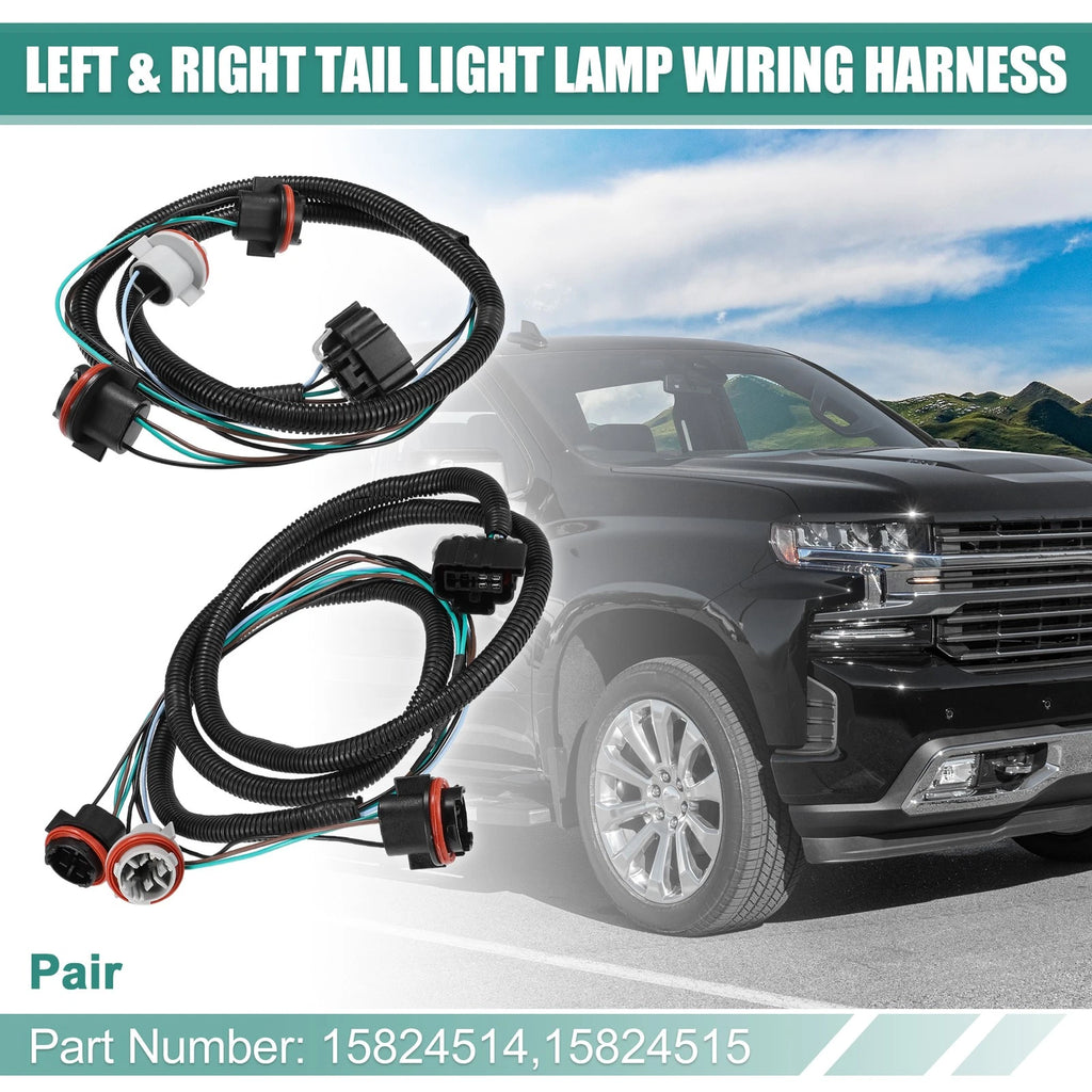 1 Pair Tail Light Wiring Harness for Chevrolet Silverado 1500 (2012–2013)