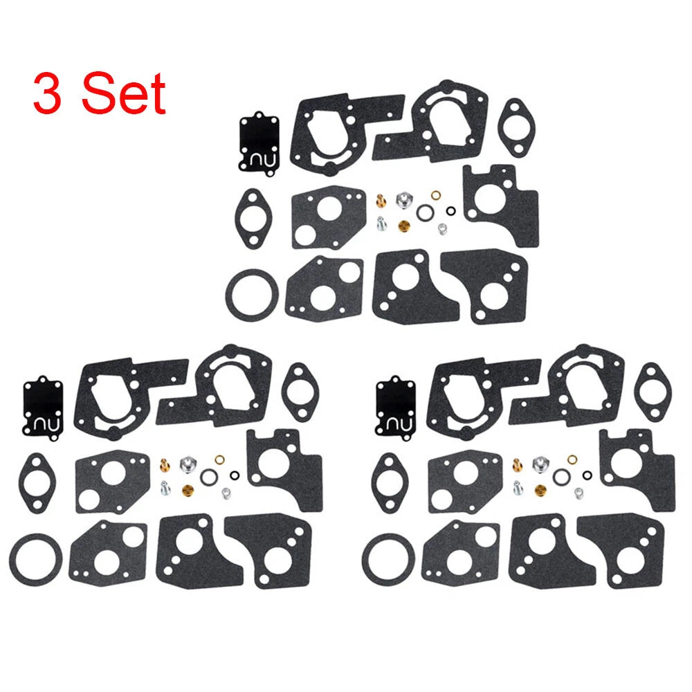 3X Carburetor Rebuild Kit for B&S 3-5HP Engine (495606, 494624, 80200, 81200)