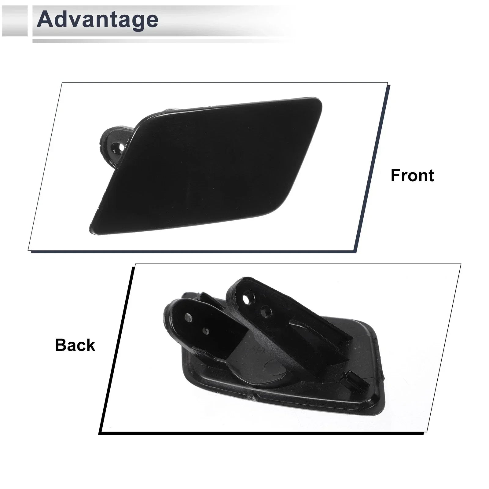 Front Left Washer Nozzle Cover for BMW 335i GT xDrive Black