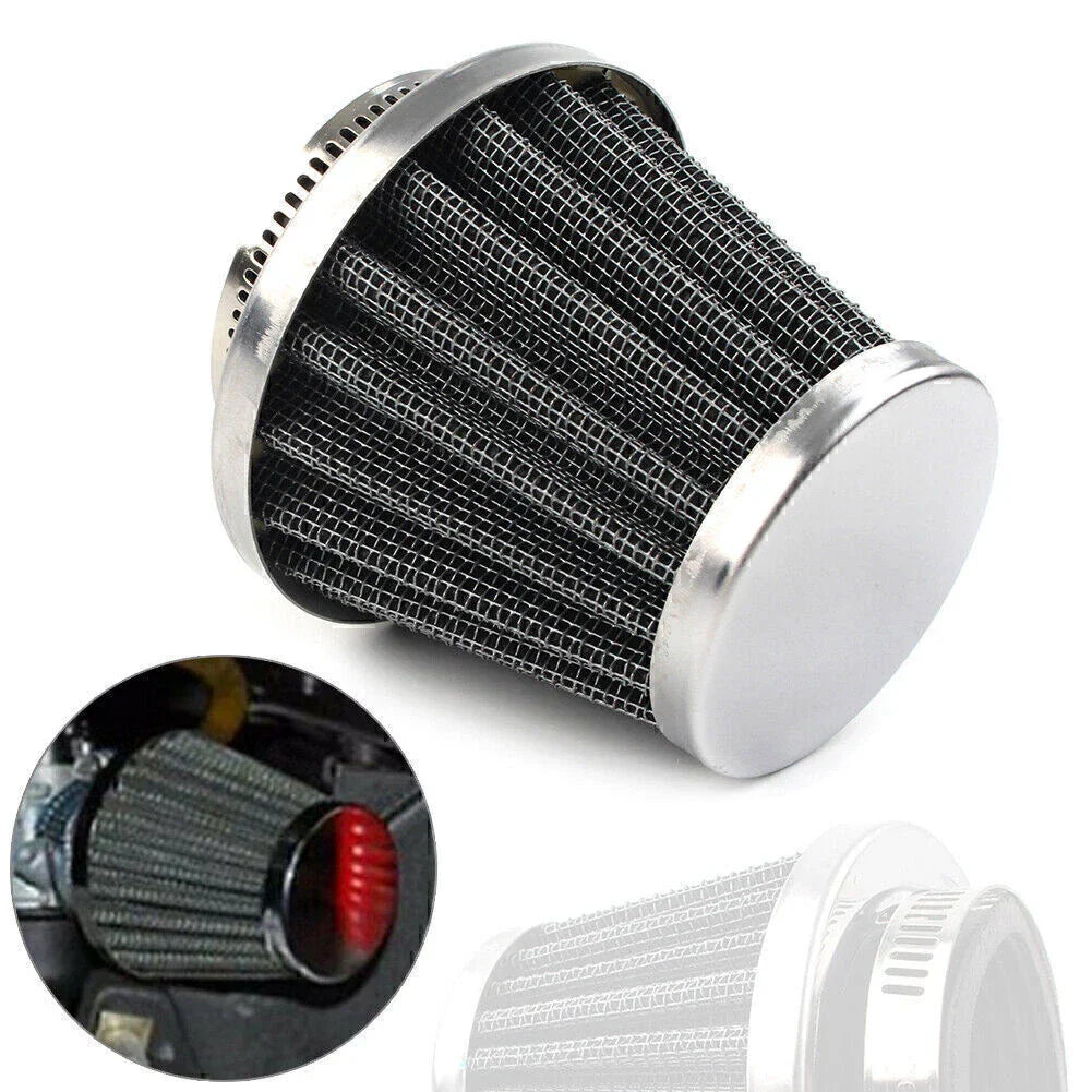 42mm Chrome Motorcycle Air Filter Cleaner for Dirt Pit Quad ATV Bike