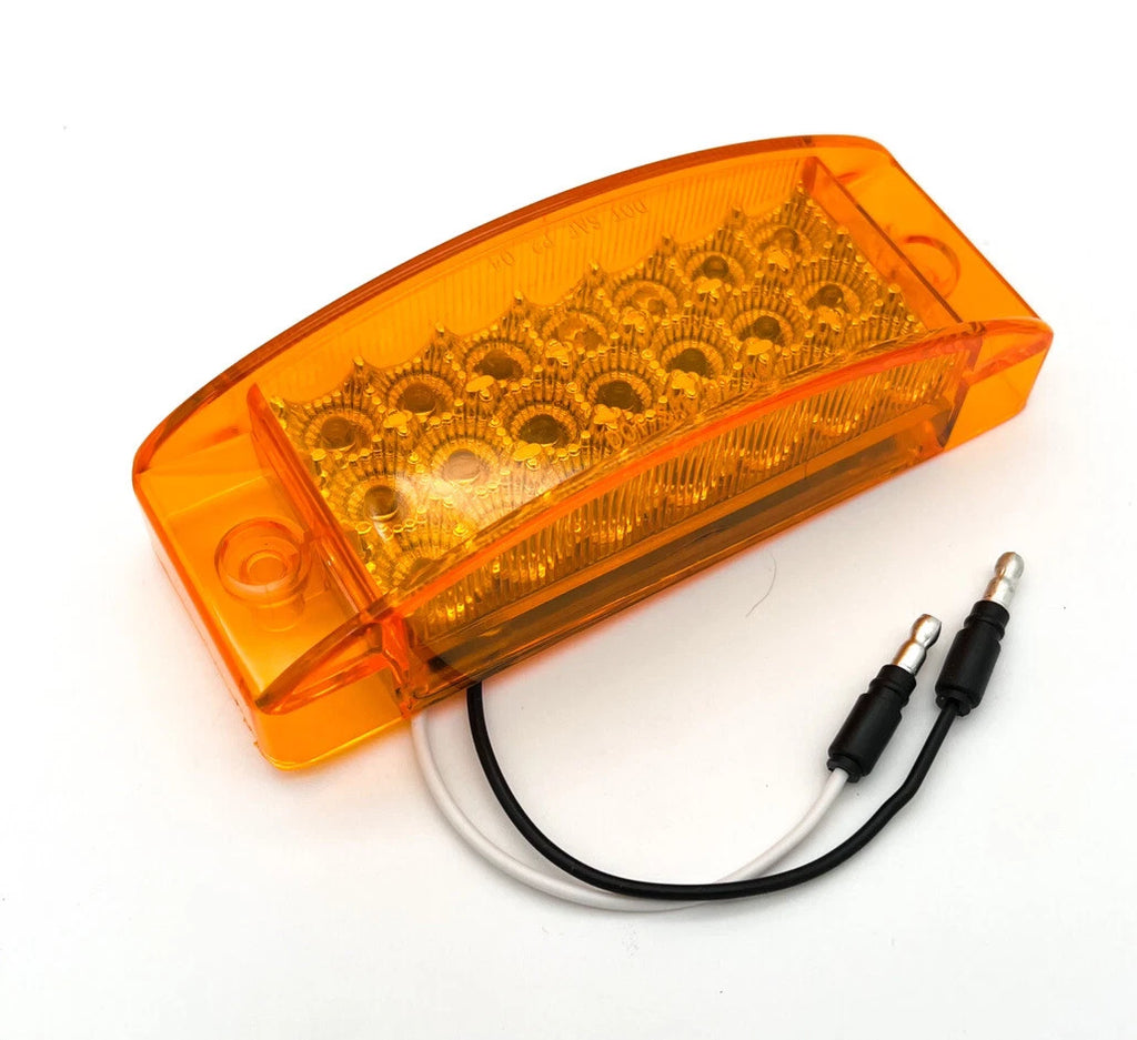 Rectangle Side Marker Clearance Light Replacement for Semi Truck Trailer RV Amber (2") (2000–2025)