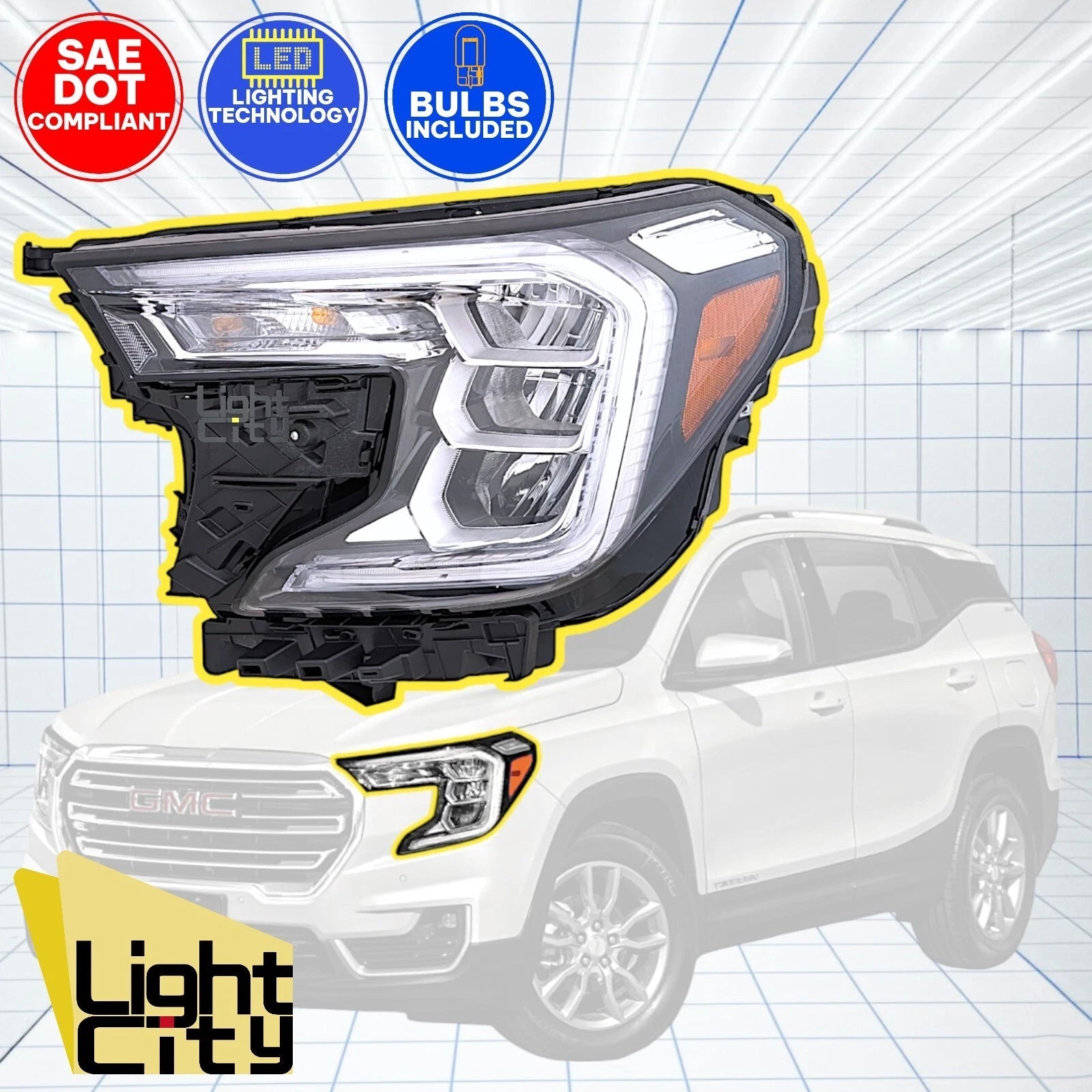 Full LED Headlight for GMC Terrain SLE/SLT (2022–2024) LH