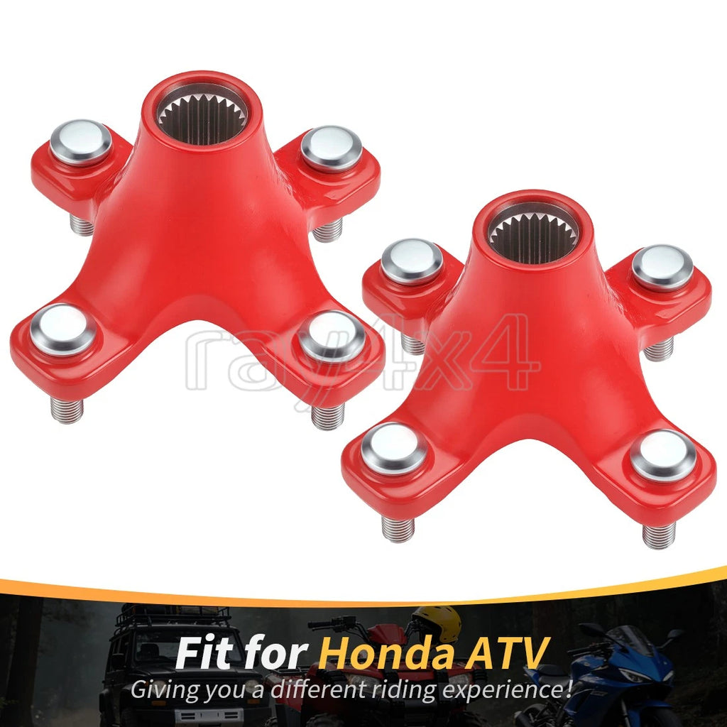 2 Rear Red Wheel Hubs for Honda TRX450R (2004–2009)