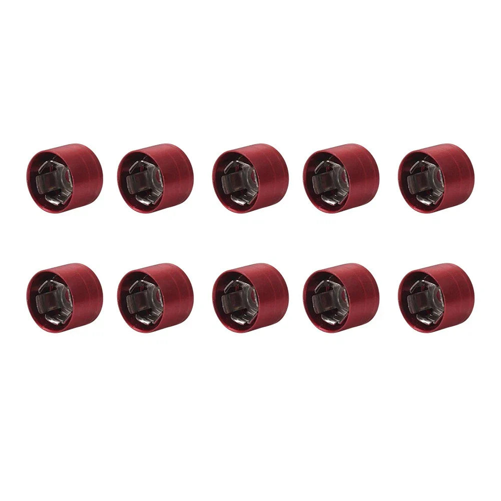 10 x Engine Cover Bolts Screw Caps CNC Red for Harley Twin Cam Electra Glide Dyna
