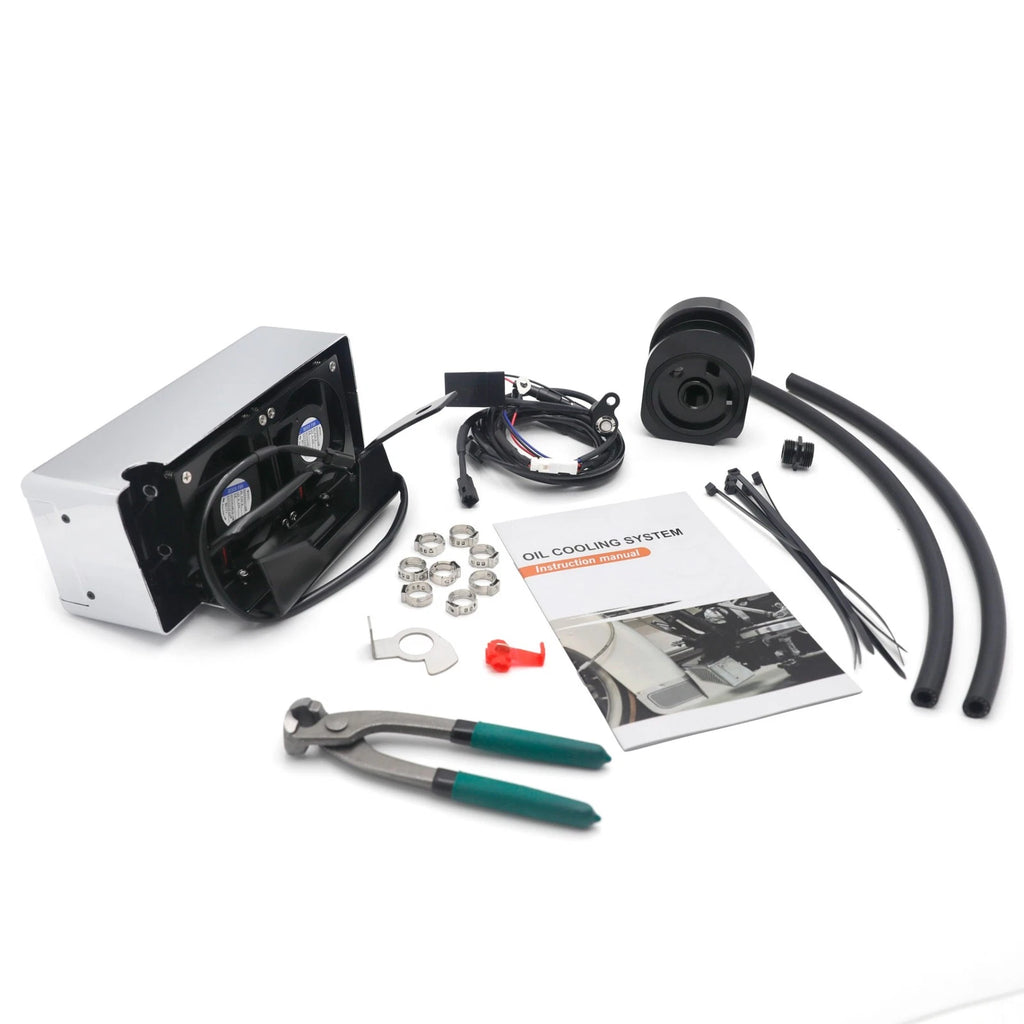Chrome Reefer Oil Cooler Fan for Harley Touring (1987–2008)