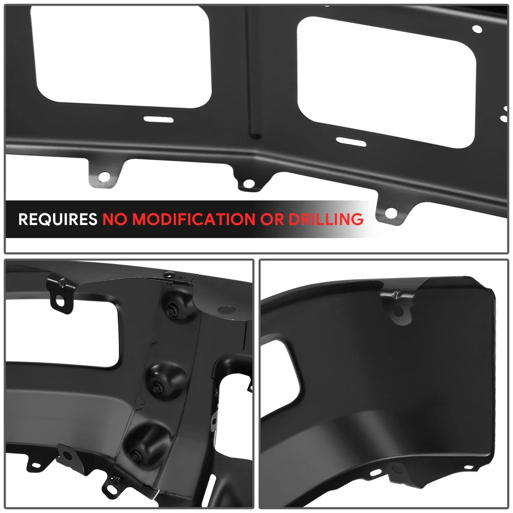 Front Bumper Face Bar for Chevy Silverado 1500 (2014–2015) w/Fog Lamp Cutouts Black