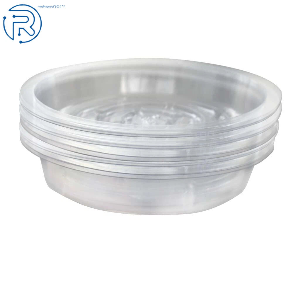 Set of 10 Plastic Drip Trays for Plant Growth and Decoration