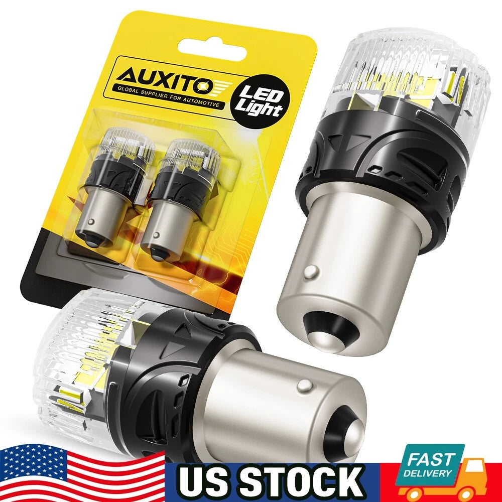 2X LED Backup Reverse Bulbs for AUXITO Ba15s 1156 7506 (6500K Pure White)