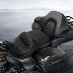 Driver Passenger Seat Backrest for Harley Street Tri Glide (2014-2023) Black Blue