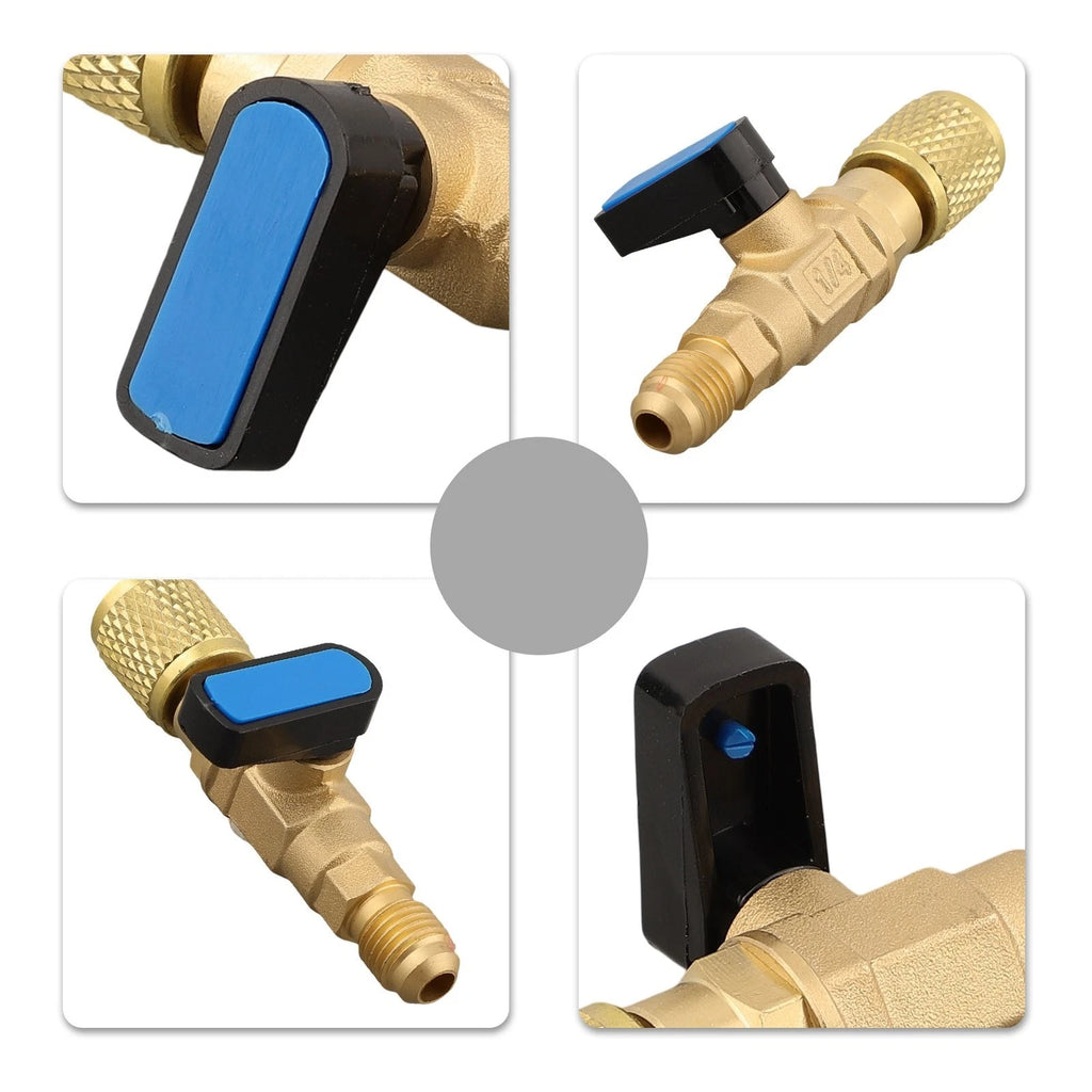HVAC AC Ball Valve Adapter for R134a R22 R12 R410a Systems