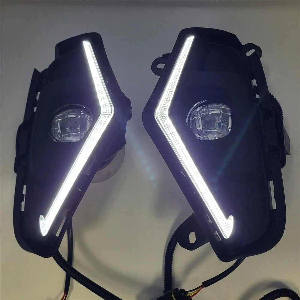 LED Fog Driving Lights for 2019-2023 Toyota Rav4 Dual Color DRL Signal