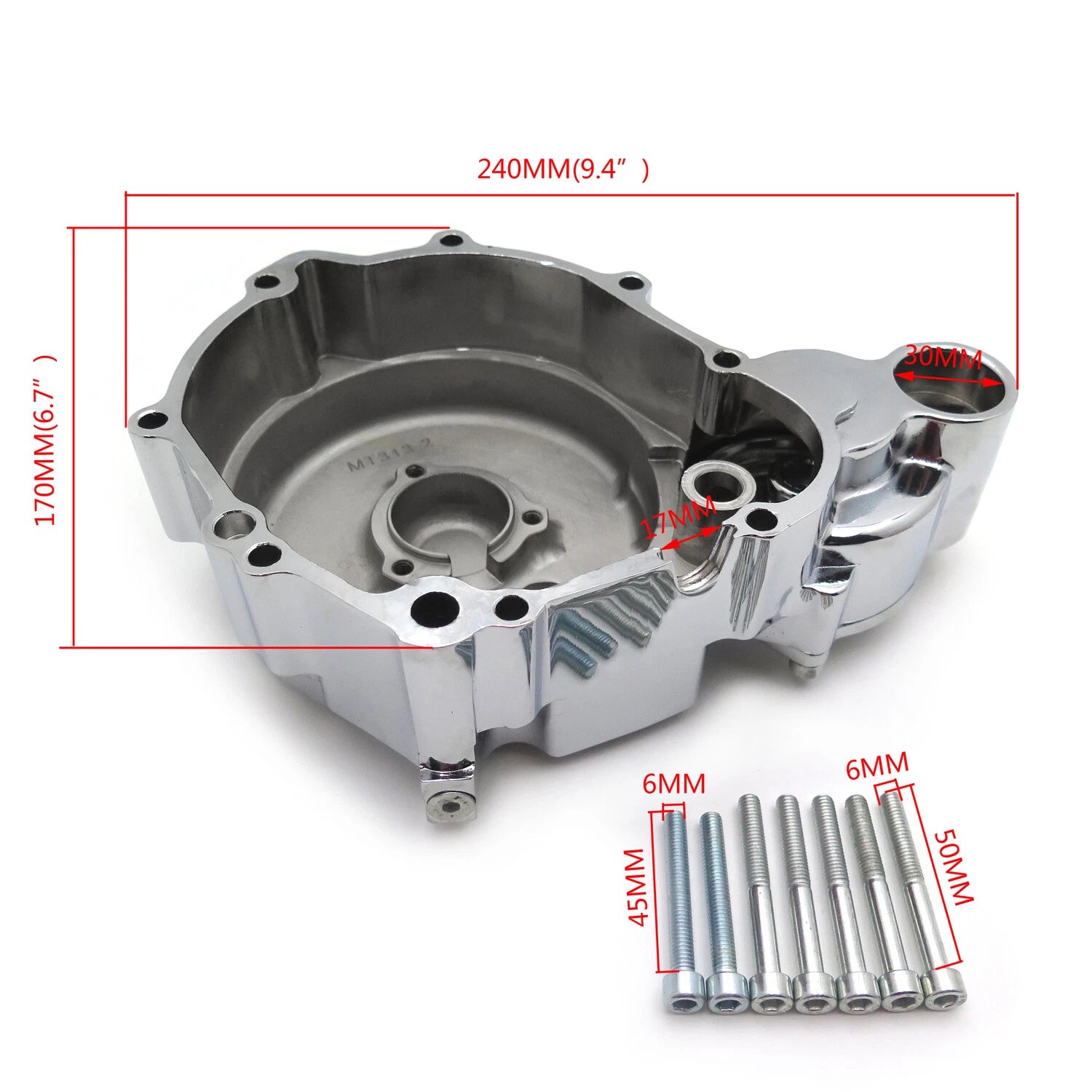 Billet Aluminum Engine Stator Cover for Suzuki GSXR 600/750 (2006–2024) Chrome