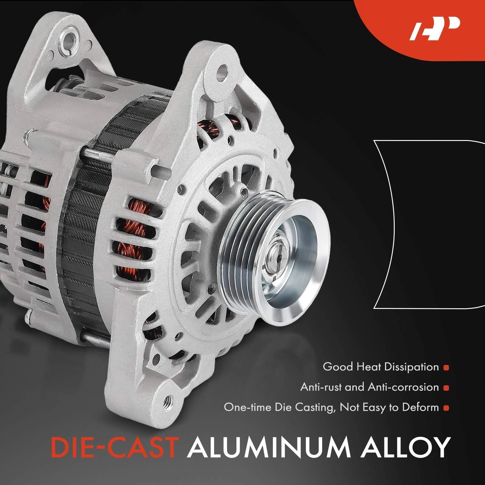 Alternator for Nissan Frontier, Xterra (1999–2002) 3.3L 80A 5-Groove