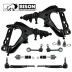 10pc Front Control Arms Tie Rod Sway Bar Link Kit for Chevy GMC