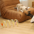 Folded Cat Tube Tunnel for Kittens - Interactive Decompression Toy
